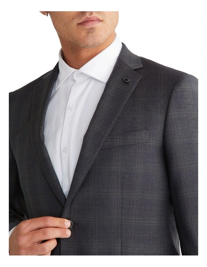 Calvin Klein X Slim Check Suit Jacket In Grey 6 Calvin Klein X Slim Check Suit Jacket In Grey - Image 4