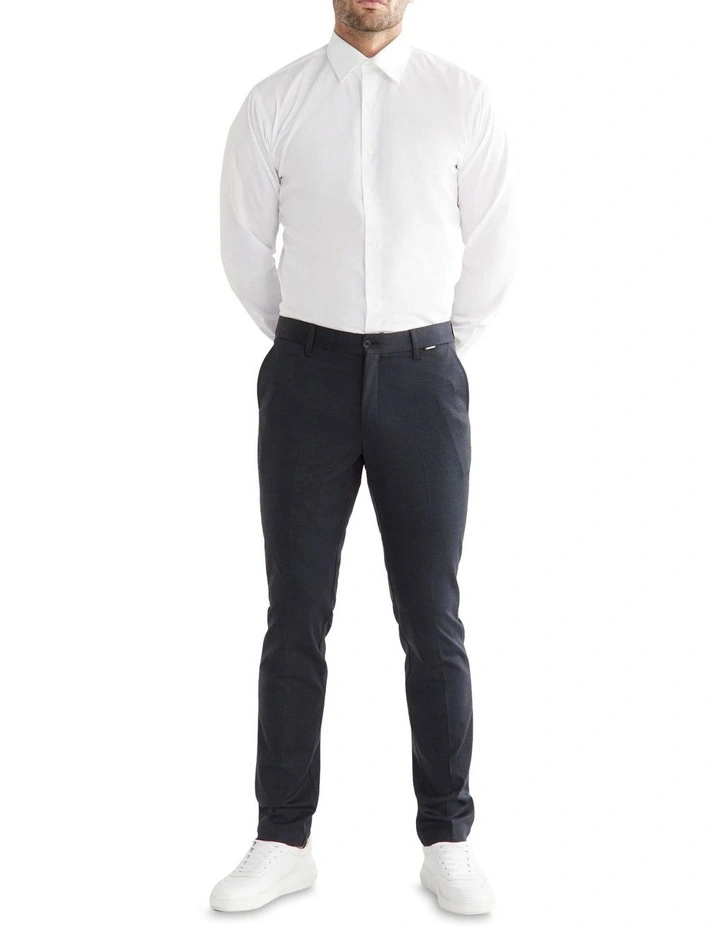 Calvin Klein X Slim Trouser Large Navy Check Knit In Navy 4 Calvin Klein X Slim Trouser Large Navy Check Knit In Navy - Image 2