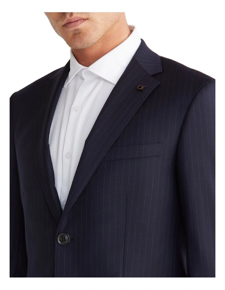 Calvin Klein Slim Pinstripe Suit Jacket In Navy 5 Calvin Klein Slim Pinstripe Suit Jacket In Navy - Image 3