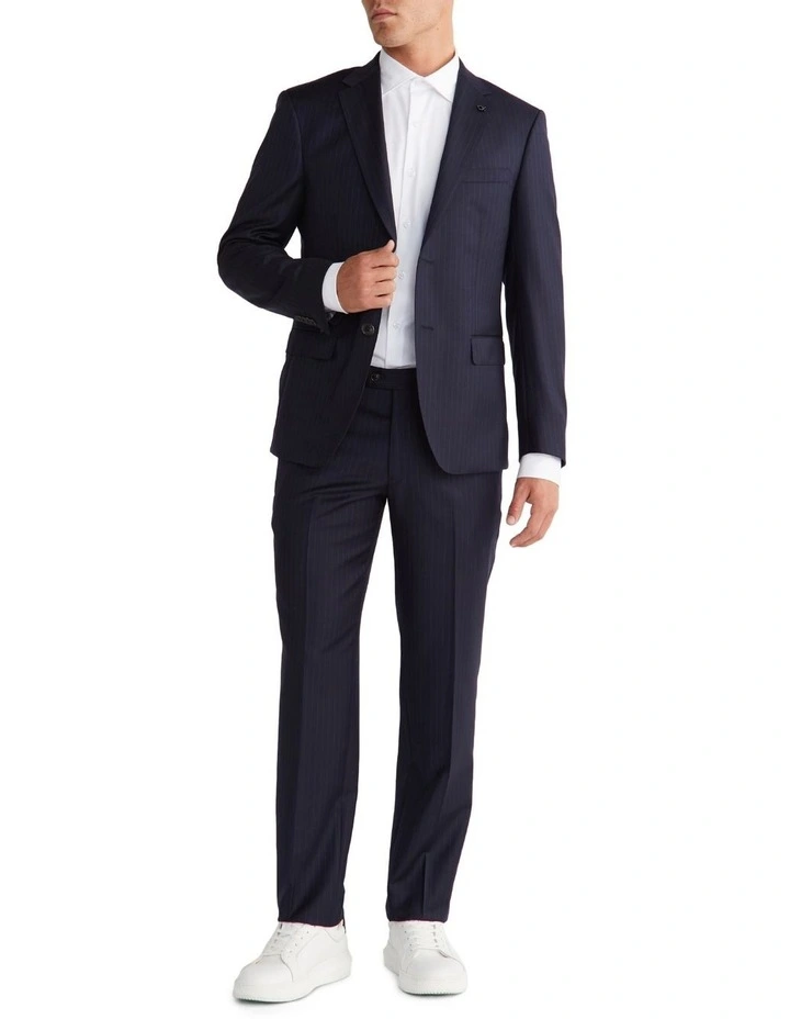 Calvin Klein Slim Pinstripe Suit Jacket In Navy 6 Calvin Klein Slim Pinstripe Suit Jacket In Navy - Image 4