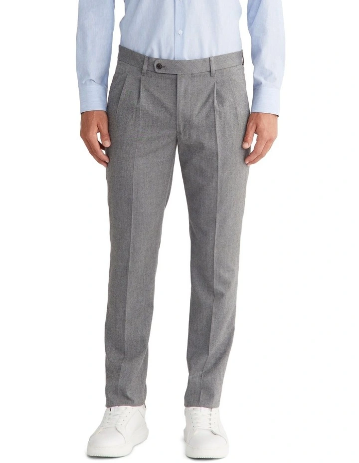 Calvin Klein Slim 2 Pleat Trouser In Grey 3 Calvin Klein Slim 2 Pleat Trouser In Grey