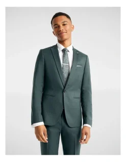 Yd. Lukey Skinny Suit Jacket In Teal