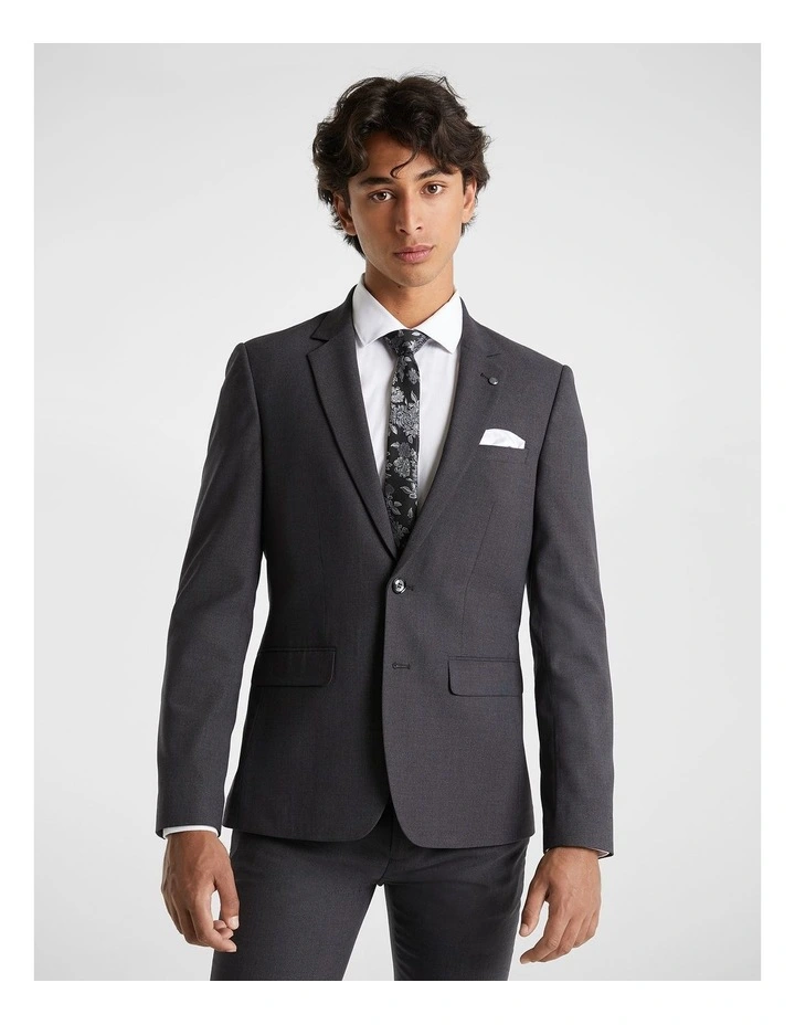 Yd. Butler Slim Suit Jacket In Grey 3 Yd. Butler Slim Suit Jacket In Grey