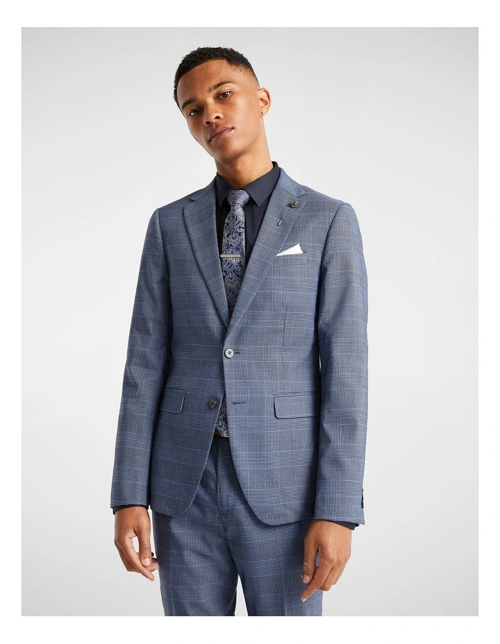 Yd. Magic Slim Suit Jacket In Blue 3 Yd. Magic Slim Suit Jacket In Blue
