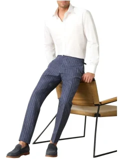 MJ Bale Coronari Trouser In Navy/Multi -Cambridge Clothing shop 981980110 3 720x928