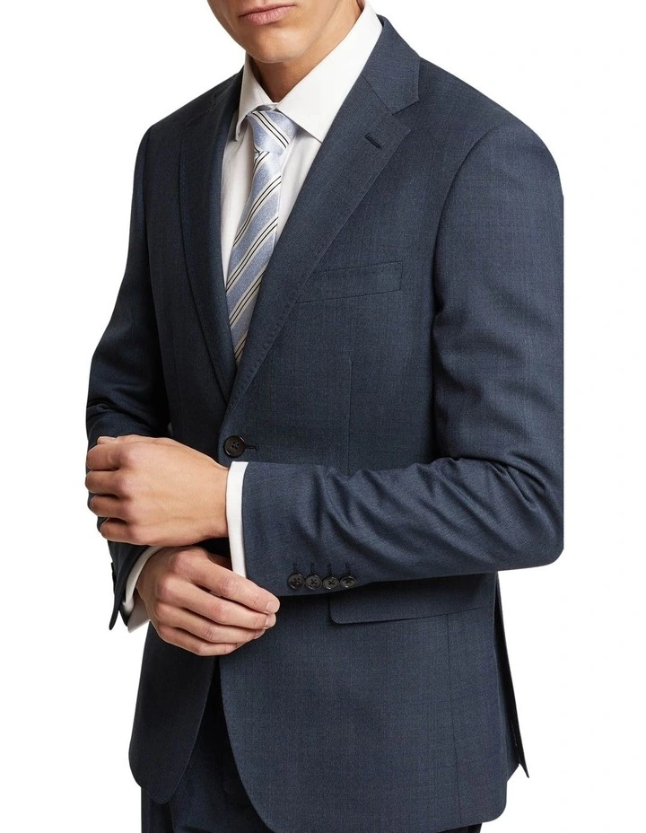 Oxford Byron Wool Stretch Suit Jacket In Gunmetal 6 Oxford Byron Wool Stretch Suit Jacket In Gunmetal - Image 4