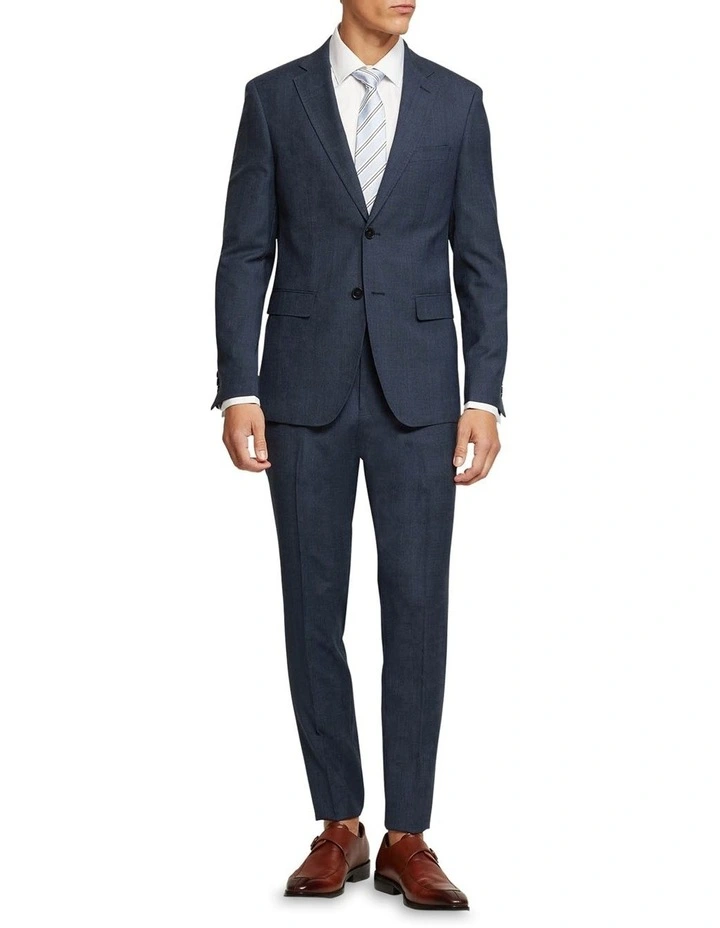 Oxford Byron Wool Stretch Suit Trousers In Blue 7 Oxford Byron Wool Stretch Suit Trousers In Blue - Image 5