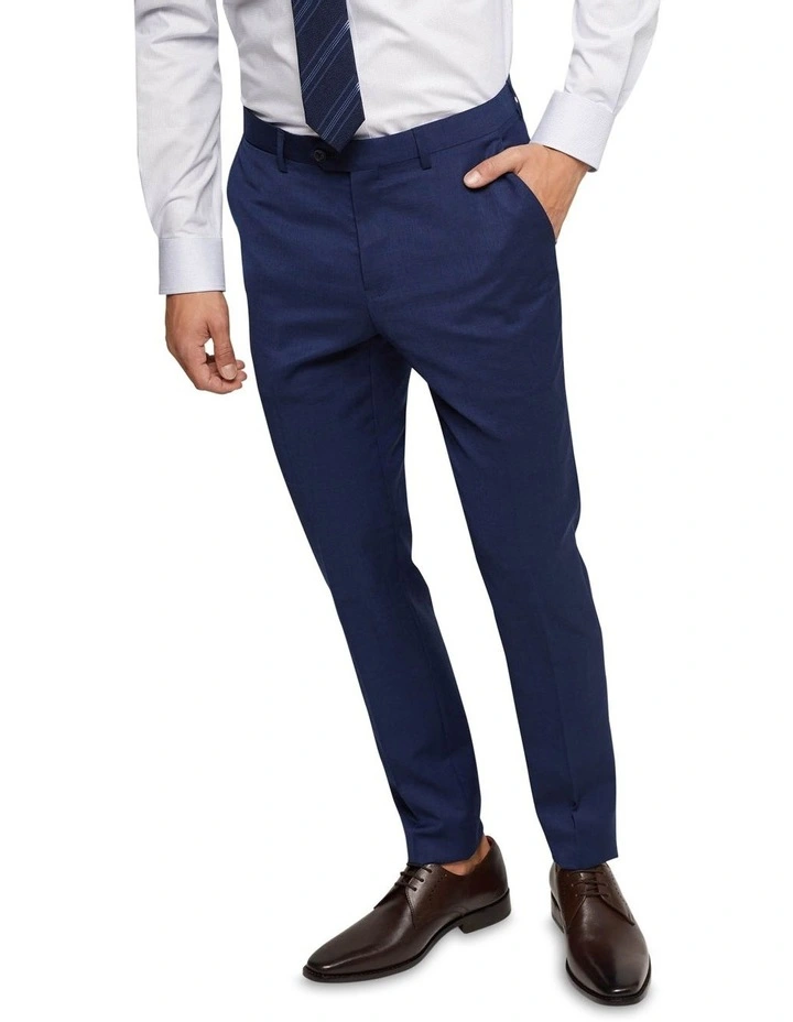 Oxford Byron Wool Suit Trousers In Blue 6 Oxford Byron Wool Suit Trousers In Blue - Image 4
