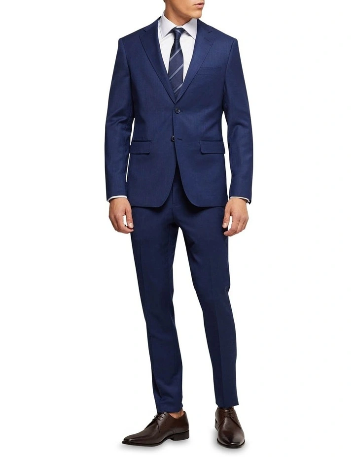 Oxford Byron Wool Suit Trousers In Blue 7 Oxford Byron Wool Suit Trousers In Blue - Image 5