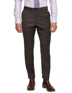 Oxford Hopkins Wool Suit Trousers In Brown