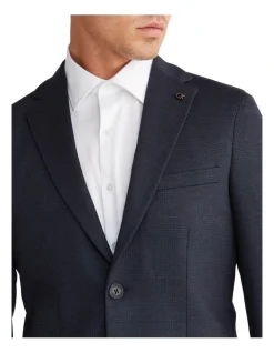Calvin Klein X Slim Large Check Knit Blazer In Navy 9 Calvin Klein X Slim Large Check Knit Blazer In Navy -Cambridge Clothing shop 990499240 4 720x928